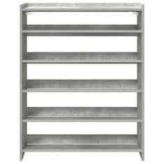 Vidaxl Stalak za cipele boja betona 80x25x100 cm konstruirano drvo