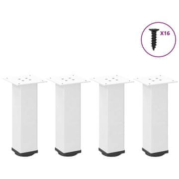 Vidaxl Noge za klub stolić 4 kom Bijele 42-44 cm Čelik