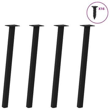 Vidaxl Noge za konzolni stol 4 kom Crne 72 cm Čelične