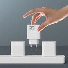 DUDAO A30EU GaN punjač USB / USB-C 30W, bijela