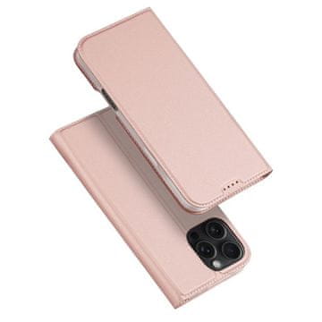 Dux Ducis Skin Pro preklopna maska za iPhone 16 Pro Max, ružičasta