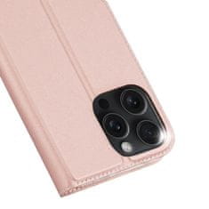 Dux Ducis Skin Pro preklopna maska za iPhone 16 Pro, ružičasta
