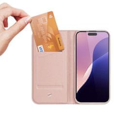 Dux Ducis Skin Pro preklopna maska za iPhone 16 Pro, ružičasta