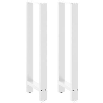Vidaxl Noge za klub stolić, bijele, 2 kom, 40 x (110-111) cm, čelik