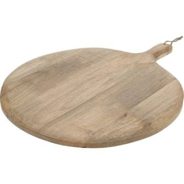 Excellent Houseware Okrugla daska za rezanje ili posluživanje s ručkom, 60 x 47 cm