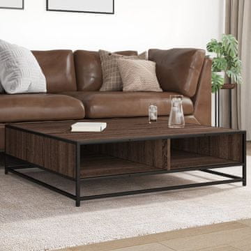 Vidaxl Klub stolić smeđi hrast 100x100x30 cm