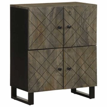 Vidaxl Ormarić crni 60x33x75 cm masivno drvo manga