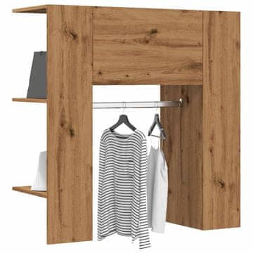 Vidaxl Ormarić za hodnik Artisan hrast 97,5x37x99 cm lijepljeno drvo
