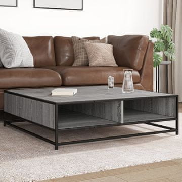 Vidaxl Klub stolić, sivi hrast sonoma 100x100x30 cm