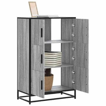 Vidaxl Visoki ormarić sivi sonoma hrast 68x35x106,5 cm