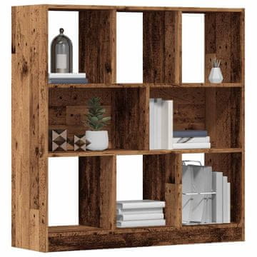 Vidaxl Polica za knjige, antikno drvo, 97,5 x 29,5 x 100 cm