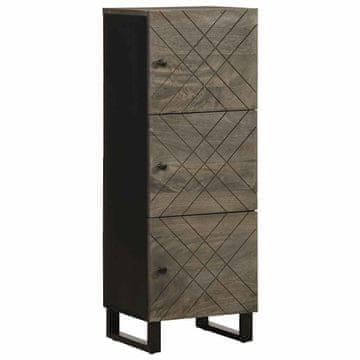 Vidaxl Ormarić crni 40x33x110 cm masivno drvo manga