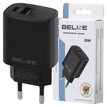 INNA Beline 1X Usb-C 1X Usb 20W Zidni Punjač Za Mobitele Brzi Pd Qc 3.0