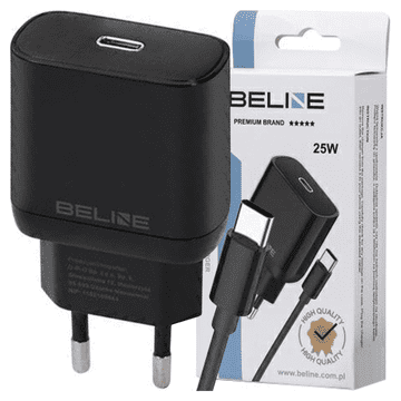 INNA Beline 1X Usb-C 25W Zidni Punjač + Usb-C Kabel Za Telefone S Usb-C Priključkom