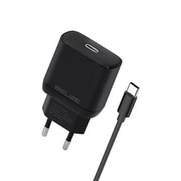 BE 30W GaN Power Delivery USB-C zidni punjač crne boje