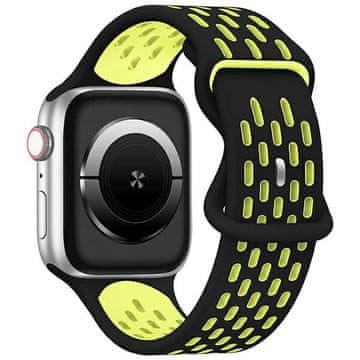 BE Silikonski remen za Apple Watch Sport, crno-žuti