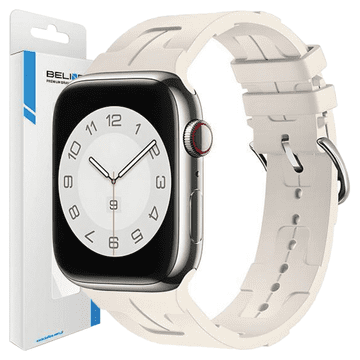 Beline pasek za Apple Watch silikonski ultra 42/44/45/49mm bež/starlight kutija