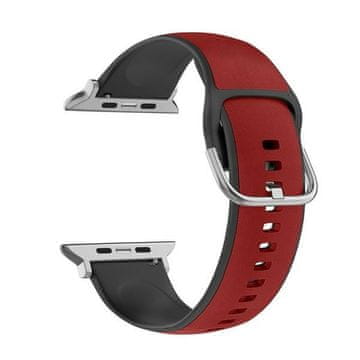 BE Remen za Apple Watch Silico Leather crveno-crni