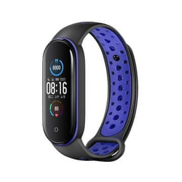 BE Mi Band 7 remen dizajn crno-plavi