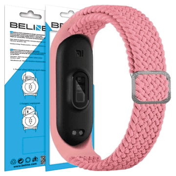Beline remen za Mi Band 3/4 tkanina, ružičasta/pink