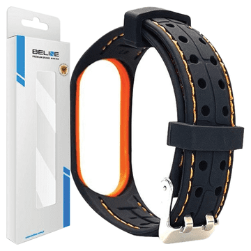 1 to 3 Beline Remen Za Mi Band 7 Pametna Crna Narančasta Elastična Za Sat