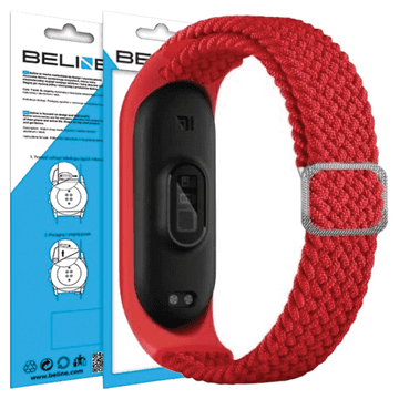Beline remen za Mi Band 7/6/5 Textile, crveni