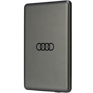 Audi Induktivna powerbank baterija 15W 5000mAh Big Logo MagSafe siva