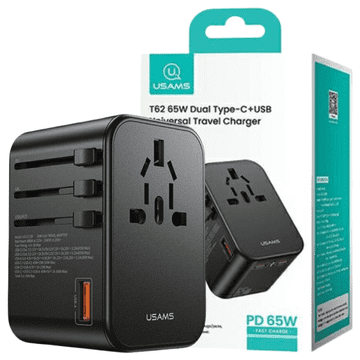 INNA Usams Adapter Za Zidni Punjač 1Xusb 2Xusb-C Za Mobitele 65W Univerzalni