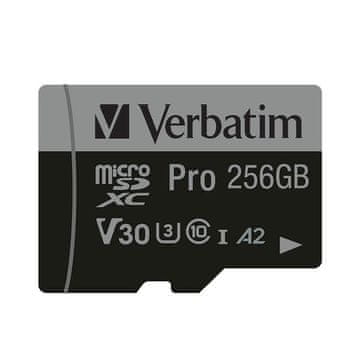 Verbatim Verbatim 256Gb Pro U3 Microsd Kartica Za Mobitele I Fotoaparate 4K Snimanje