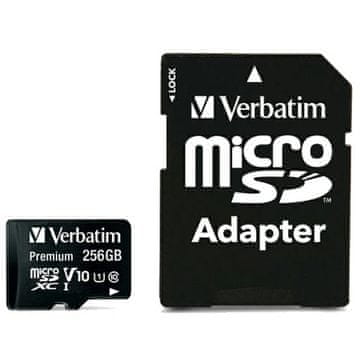 Verbatim Verbatim Microsdxc Kartica 256Gb V10 Za Pametne Telefone, Fotoaparate, Tablete, Adapter
