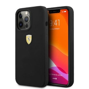 Ferrari Silikonska futrola za iPhone 13 Pro Max , crna, s MagSafe zaštitom