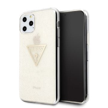 Guess trokutasta maskica za iPhone 11 Pro s glitterom, zlatna