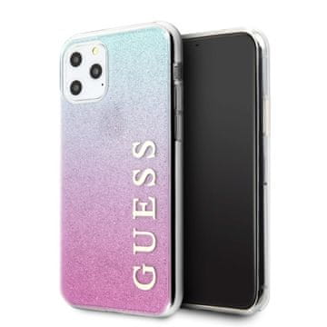 Guess GUHCN65PCUGLPBL tvrda maskica za iPhone 11 Pro Max, ružičasto plava/ružičasto plava, s glitter gradijentima