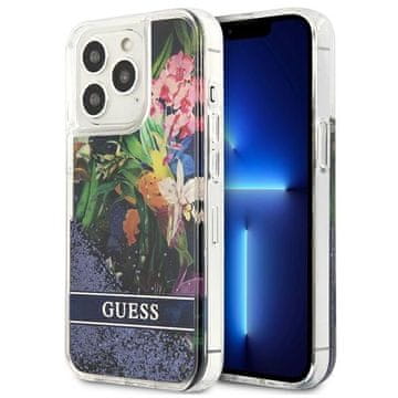 Guess cvjetna šljokica plava maskica za iPhone 13 Pro