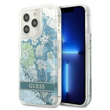 Guess Guess Tvrda Futrola Za Iphone 13 Pro Max Cvijeće S Tekućim Šljokicama