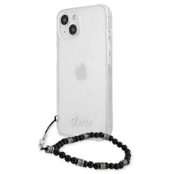 3MK Guess Tvrda Futrola Za Iphone 13 14 15 6.1 Prozirna Crni Biser
