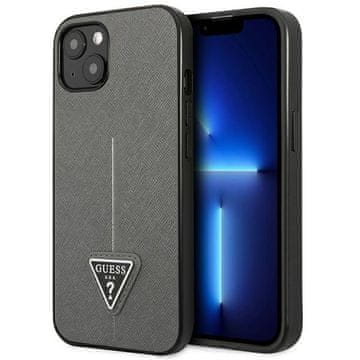 Guess Guess Tvrda Futrola Za Iphone 13 Mini 5.4 Srebrna Saffiano Trokutasta Logo