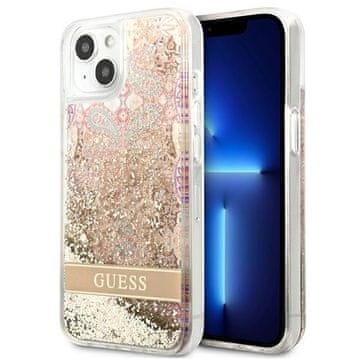Guess Guess Tvrda Futrola Za Iphone 13 Mini 5.4 Zlatni Remen Sa Šljokicama