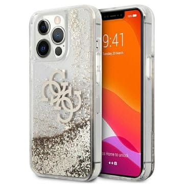Guess tekuća glitter zlatna maskica za iPhone 13 Pro Max