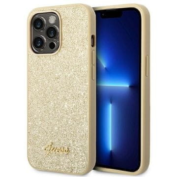 Guess Guess Tvrda Futrola Za Iphone 14 Pro 6.1 S Natpisom I Šljokicama I Logom