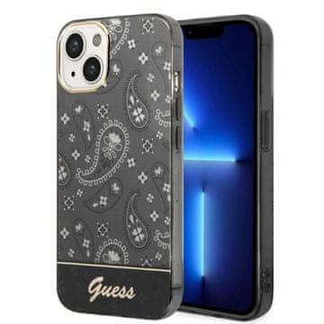 Guess Guess Tvrda Futrola Za Iphone 14 Plus 15 Plus 6.7 Marama S Paisley Uzorkom Crna