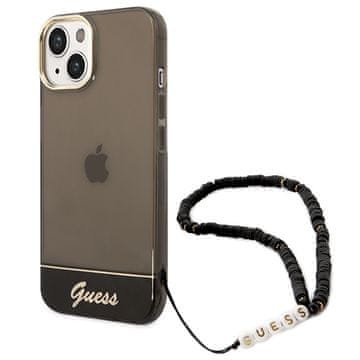Guess Guess Tvrda Futrola Za Iphone 14 Plus 6.7 15 Plus 6.7 Prozirni Biserni Remen