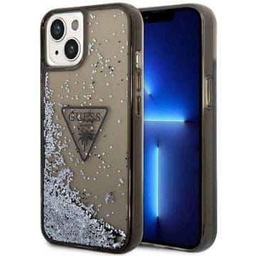 Guess tekuća maskica s glitterom i palmom, crna, za iPhone 14 Plus