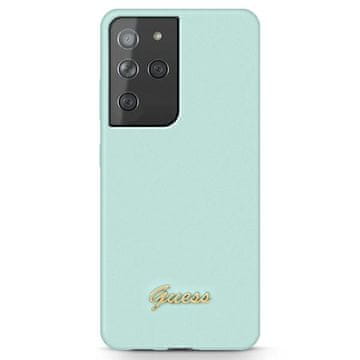 Guess Silikonska maskica s logom za Samsung Galaxy S21 Ultra, plava