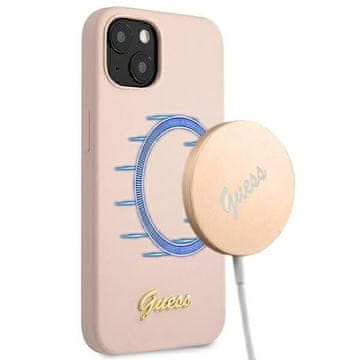 Guess Guess Tvrda Silikonska Futrola Za Iphone 13 14 15 6.1 Za Magsafe Zlatna