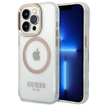 Guess Guess Tvrda Futrola Za Iphone 14 Pro Max 6.7 Za Magsafe Zlatna Metalna