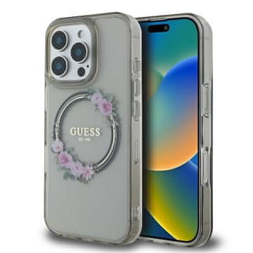 Guess Guess Futrola Tvrda Za Iphone 16 Pro Max Za Magsafe Iml Vijenac Cvijeća