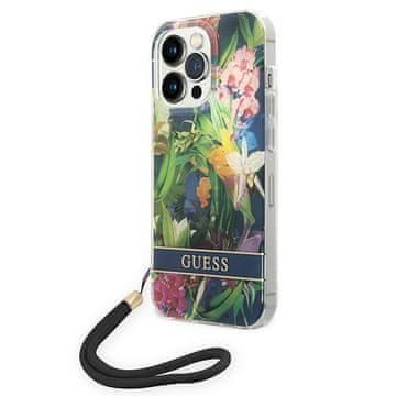 Guess Guess Tvrda Futrola S Cvjetnim Uzorkom, Remen Za Iphone 14 Pro Max 6.7 Zaštitna
