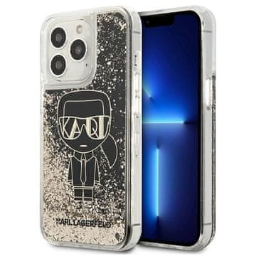 Karl Lagerfeld crna maskica za iPhone 13 Pro Max s tekućim šljokicama