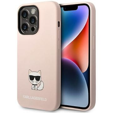 Karl Lagerfeld Karl Lagerfeld Tvrda maska Silicone Choupette Body za iPhone 14 Pro Max 6.7" svijetlo roza